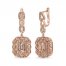 Le Vian Creme Brulee Morganite Earrings 1-1/6 ct tw Diamonds 14K Strawberry Gold