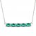 Lab-Created Emerald Bar Necklace Sterling Silver 18"