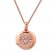 Diamond Locket Necklace 1/5 ct tw Round-cut 10K Rose Gold