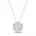 Diamond Fashion Necklace 1/5 ct tw Round-cut 10K Rose Gold 18"