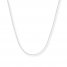 Cable Chain Necklace 14K White Gold 20" Length