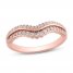 Diamond Contour Ring 1/3 ct tw Round-cut 14K Rose Gold