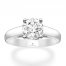 Tolkowsky Solitaire Ring 1-1/2 Carat Diamond 14K White Gold