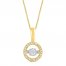 Unstoppable Love Diamond Necklace 10K Yellow Gold 19"