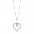 Hallmark Diamonds Necklace 1/10 ct tw Sterling Silver/10K Gold