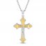 Men's Crucifix Necklace Stainless Steel 24"