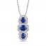 Le Vian Sapphire Necklace 1/5 ct tw Diamonds 14K Vanilla Gold 18"