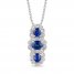 Le Vian Sapphire Necklace 1/5 ct tw Diamonds 14K Vanilla Gold 18"