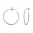 Hoop Earrings 14K White Gold 25mm