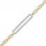 Diamond Paperclip Bracelet 1/3 ct tw 10K Yellow Gold 7.25"