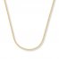 Wheat Chain Necklace 14K Yellow Gold 18" Length