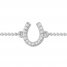 Diamond Horseshoe Bracelet 1/20 ct tw Round-cut 10K White Gold