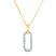 Diamond Paperclip Necklace 10K Yellow Gold 18"