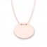 Oval Disc Necklace 14K Rose Gold
