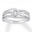 Interwoven Diamond Ring 1/5 ct tw Round-cut 10K White Gold