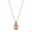 Le Vian Creme Brulee Morganite Necklace 1/2 ct tw Diamonds 18K Strawberry Gold 18"