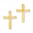 Cross Earrings 14K Yellow Gold