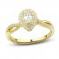 Diamond Engagement Ring 1/2 ct tw Pear/Round-Cut 14K Yellow Gold