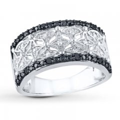 Black & White Diamonds 1/6 ct tw Round-cut Sterling Silver