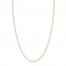 Adjustable 22" Wheat Chain 14K Yellow Gold Appx. 1.02mm