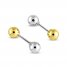 Reversible Ball Earrings 14K Two-Tone Gold