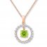 Peridot & Topaz Necklace 10K Rose Gold