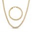 Men's Mariner Link Chain Set 10K Yellow Gold 8"/22"