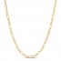 Men's Figaro Chain Necklace 10K Yellow Gold 22" Length