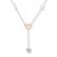 Diamond I Love You Necklace 10K Rose Gold/Sterling Silver