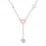 Diamond I Love You Necklace 10K Rose Gold/Sterling Silver