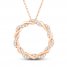 Circle of Gratitude Diamond Necklace 3/8 ct tw Round-cut 10K Rose Gold 19"