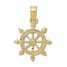 Ship's Wheel Charm 14K Yellow Gold