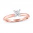 Diamond Solitaire Engagement Ring 1/2 ct tw 14K Rose Gold