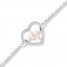 Heartbeat Anklet 1/15 ct tw Diamonds Sterling Silver/10K Gold