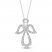 Diamond Angel Necklace 1/8 ct tw Sterling Silver 18"