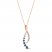 Le Vian Denim Ombré Necklace 1/6 ct tw Diamonds 14K Strawberry Gold 18"