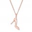 Emmy London Diamond Shoe Necklace 10K Rose Gold