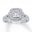 Radiant Reflections Engagement Ring 1 ct tw Diamonds 14K Gold