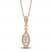 Diamond Necklace 1/4 ct tw Round-cut 10K Rose Gold 18"
