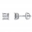 Radiant Reflections 1 ct tw Diamonds 10K White Gold Earrings