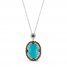 Le Vian Couture Turquoise Necklace 7/8 ct tw Diamonds 18K Vanilla Gold 18"