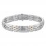 Men's Diamond Bracelet 1/10 ct tw Sterling Silver/10K Gold