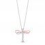 Hallmark Diamonds Dragonfly Necklace 1/10 ct tw Sterling Silver/10K Rose Gold
