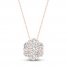 Diamond Fashion Necklace 1/4 ct tw Round-cut 10K Rose Gold 18"