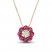 Le Vian Diamond & Ruby Necklace 1/15 ct tw Diamonds 14K Honey Gold