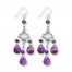 Chandelier Earrings Amethyst/Cultured Pearls Sterling Silver