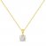 Solitaire Diamond Necklace 1 ct tw Round-cut 14K Yellow Gold 18"