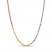 Hollow Rope Chain Necklace 14K Tri-Tone Gold 18"
