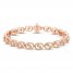 Encircled by Love Diamond Line Bracelet 1 ct tw Round-cut 10K Rose Gold 7.25"