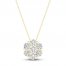 Diamond Fashion Necklace 1/5 ct tw Round-cut 10K Yellow Gold 18"